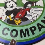 Vintage Creek Chub Bait Caster Sign – Gas Pump Felix Fishing Porcelain Pump Sign - Image 4