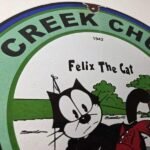Vintage Creek Chub Bait Caster Sign – Gas Pump Felix Fishing Porcelain Pump Sign - Image 5