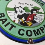 Vintage Creek Chub Bait Caster Sign – Gas Pump Felix Fishing Porcelain Pump Sign - Image 7