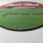 Vintage Creek Chub Bait Caster Sign – Lures Cabin Fishing Porcelain Gas Oil Sign - Image 10