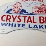 Vintage Crystal Beach NC License Plate Topper – Sign Ad on Automobile Topper - Image 3