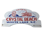 Vintage Crystal Beach NC License Plate Topper – Sign Ad on Automobile Topper - Image 2