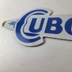 Vintage Cubo 5¢ Cigar Porcelain Sign – Shaped Cigar Advertising Sign - Image 12