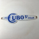 Vintage Cubo 5¢ Cigar Porcelain Sign – Shaped Cigar Advertising Sign - Image 15