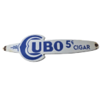 Vintage Cubo 5¢ Cigar Porcelain Sign – Shaped Cigar Advertising Sign - Image 2