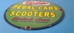 Vintage Cyclops Porcelain Sign – Gas Service Station Pedal Cars & Scooters Sign - Image 11