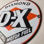 Vintage D-X Diamond Porcelain Sign – Lubricating Motor Fuel Sign - Image 13