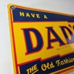 Vintage Dad's Root Beer Sign – Old Fashioned Beverage Store Gas Oil Pump Sign - Image 5
