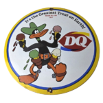 Vintage Dairy Queen Sign – Porcelain Advertisement Diner Treat Gas Pump Sign - Image 2