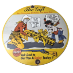 Vintage Daisy Toy Rifles Sign – Porcelain Childrens Toy Gas Pump Plate Sign - Image 2