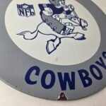 Vintage Dallas Cowboys Porcelain Sign – Football NFL Gas Pump Service Sign - Image 11