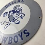 Vintage Dallas Cowboys Porcelain Sign – Football NFL Gas Pump Service Sign - Image 13