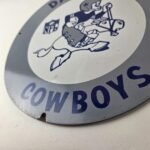 Vintage Dallas Cowboys Porcelain Sign – Football NFL Gas Pump Service Sign - Image 14