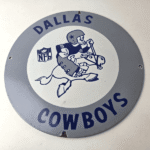 Vintage Dallas Cowboys Porcelain Sign – Football NFL Gas Pump Service Sign - Image 15