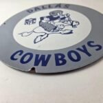 Vintage Dallas Cowboys Porcelain Sign – Football NFL Gas Pump Service Sign - Image 10