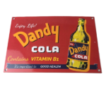 Vintage Dandy Cola Sign – Vitamin Soda Gas Pump Bottles Beverage Porcelain Sign - Image 2