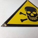 Vintage Danger Sign – Skull Crossbones Warning Caution Gas Pump Service Sign - Image 6