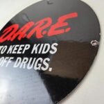 Vintage DARE Sign – Porcelain General Store Drugs Gas Pump Plate Sign - Image 12