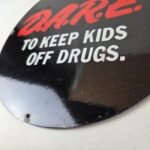 Vintage DARE Sign – Porcelain General Store Drugs Gas Pump Plate Sign - Image 13