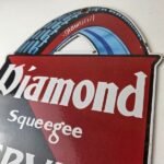 Vintage Diamond Tires Sign – Automobile Porcelain Gas Pump Station Sign - Image 12