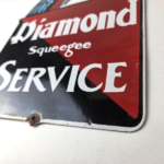 Vintage Diamond Tires Sign – Automobile Porcelain Gas Pump Station Sign - Image 14