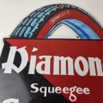 Vintage Diamond Tires Sign – Automobile Porcelain Gas Pump Station Sign - Image 3