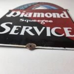 Vintage Diamond Tires Sign – Automobile Porcelain Gas Pump Station Sign - Image 10