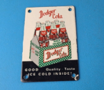 Vintage Dodger Cola Porcelain Sign – Bottles 6 Pack Beverage Drink Cola Gas Sign