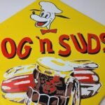 Vintage Dog n Suds Sign – Root Beer Gas Service Station Fast Food Porcelain Sign - Image 9