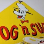 Vintage Dog n Suds Sign – Root Beer Gas Service Station Fast Food Porcelain Sign - Image 5