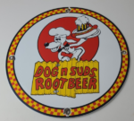 Vintage Dog n Suds Sign – Root Beer & Hot Dogs Advertising Porcelain Sign - Image 12