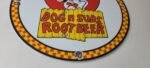 Vintage Dog n Suds Sign – Root Beer & Hot Dogs Advertising Porcelain Sign - Image 7
