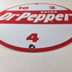 Vintage Dr Pepper Porcelain Sign – Beverage Collection Man Cave Bar Gas Sign - Image 10