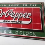Vintage Dr Pepper Porcelain Sign – Beverage Soda Cola Advertising Bar Gas Sign - Image 4