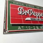 Vintage Dr Pepper Porcelain Sign – Beverage Soda Cola Advertising Bar Gas Sign - Image 6