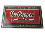 Vintage Dr Pepper Porcelain Sign – Beverage Soda Cola Advertising Bar Gas Sign