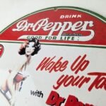 Vintage Dr Pepper Sign – Porcelain Cola Soda Beverage Gas Station Advertise Sign - Image 11