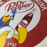 Vintage Dr Pepper Sign – Porcelain Soda Cola Man Cave Collection Sign - Image 4