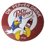 Vintage Dr Pepper Sign – Porcelain Soda Cola Man Cave Collection Sign - Image 2