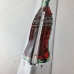 Vintage Drink Coca Cola Sign – Glass Bottle Gas Ad Sign on Porcelain Thermometer - Image 13