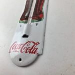 Vintage Drink Coca Cola Sign – Glass Bottle Gas Ad Sign on Porcelain Thermometer - Image 14