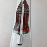 Vintage Drink Coca Cola Sign – Glass Bottle Gas Ad Sign on Porcelain Thermometer - Image 4