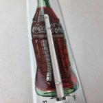 Vintage Drink Coca Cola Sign – Glass Bottle Gas Ad Sign on Porcelain Thermometer - Image 6