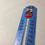Vintage Drink Coca-Cola Sign – Mickey Minnie Ad Sign on Porcelain Thermometer - Image 12