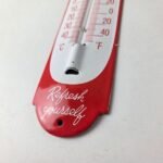 Vintage Drink Coca Cola Sign – Refresh Yourself Ad Sign on Porcelain Thermometer - Image 14