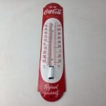 Vintage Drink Coca Cola Sign – Refresh Yourself Ad Sign on Porcelain Thermometer - Image 15