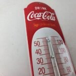 Vintage Drink Coca Cola Sign – Refresh Yourself Ad Sign on Porcelain Thermometer - Image 5