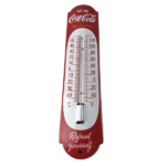 Vintage Drink Coca Cola Sign – Refresh Yourself Ad Sign on Porcelain Thermometer - Image 2