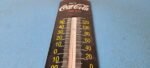 Vintage Drink Coca-Cola Sign – Soda Pop Gas Ad Sign on Porcelain Thermometer - Image 15