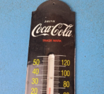 Vintage Drink Coca-Cola Sign – Soda Pop Gas Ad Sign on Porcelain Thermometer - Image 3